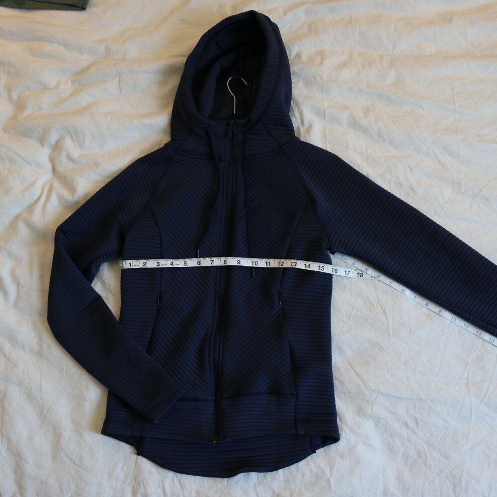 Zella Zen Ottoman Full Zip Hoodie In Navy Nightfall Size S View 5